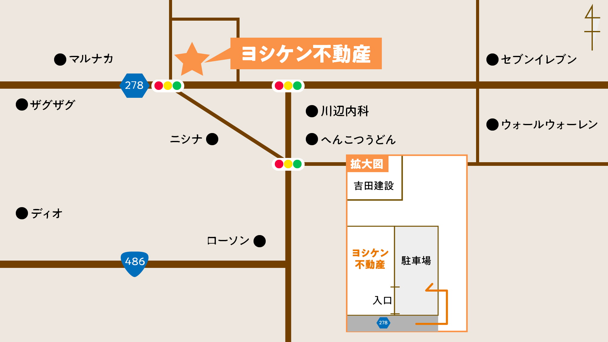 ヨシケン不動産アクセスマップ